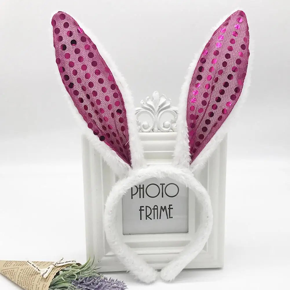 Cute Easter Bunny Ears Headband Women's Plush Lugs Hare Ears Hairband Girl Rabbit Ears Headwear Cosplay Costume Hair Accessories