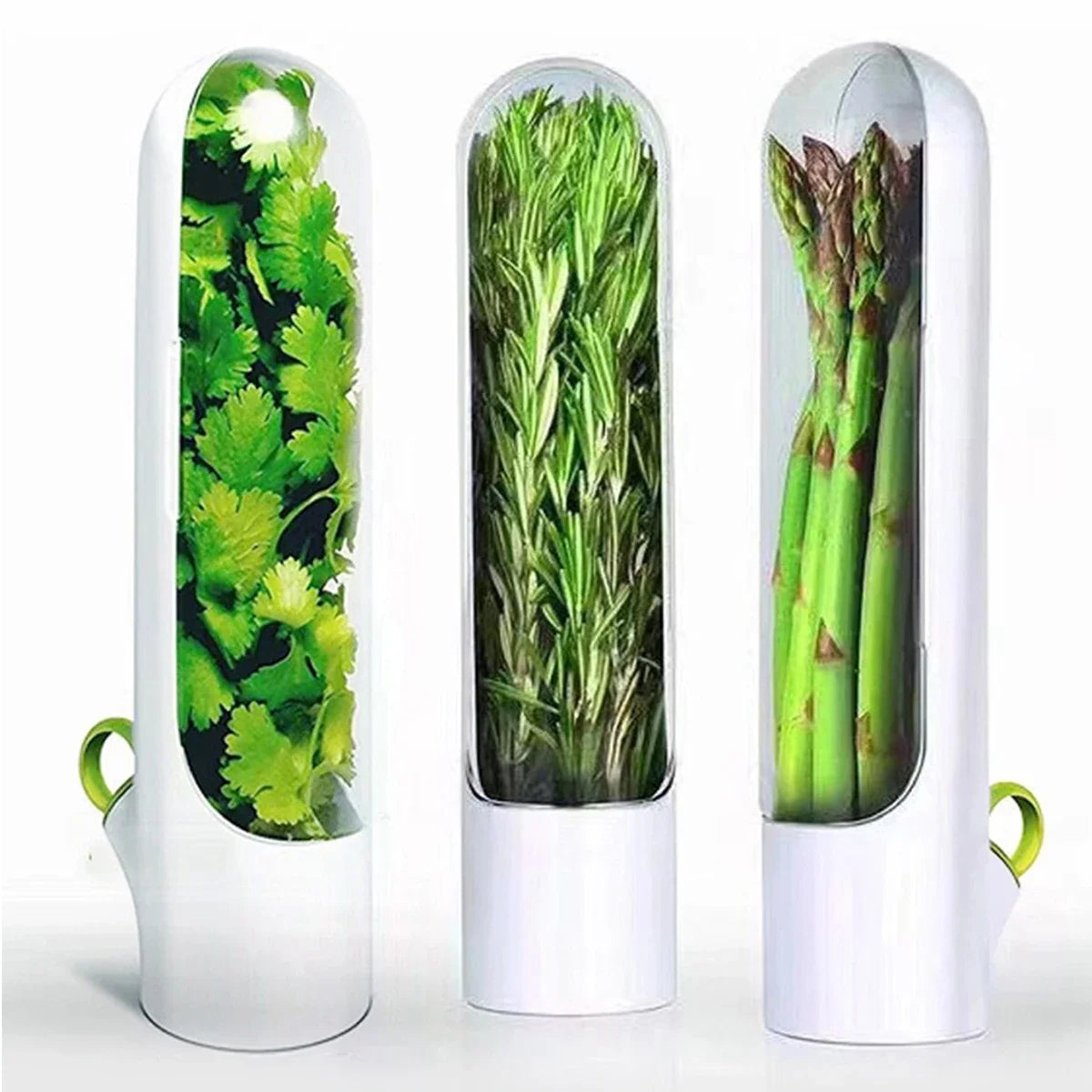 1PC Pink Fresh Herb Keeper Vanilla Vegetables Fresh Preservation Bottle Herb Saver Storage Container Storage Box Kitchen Tool