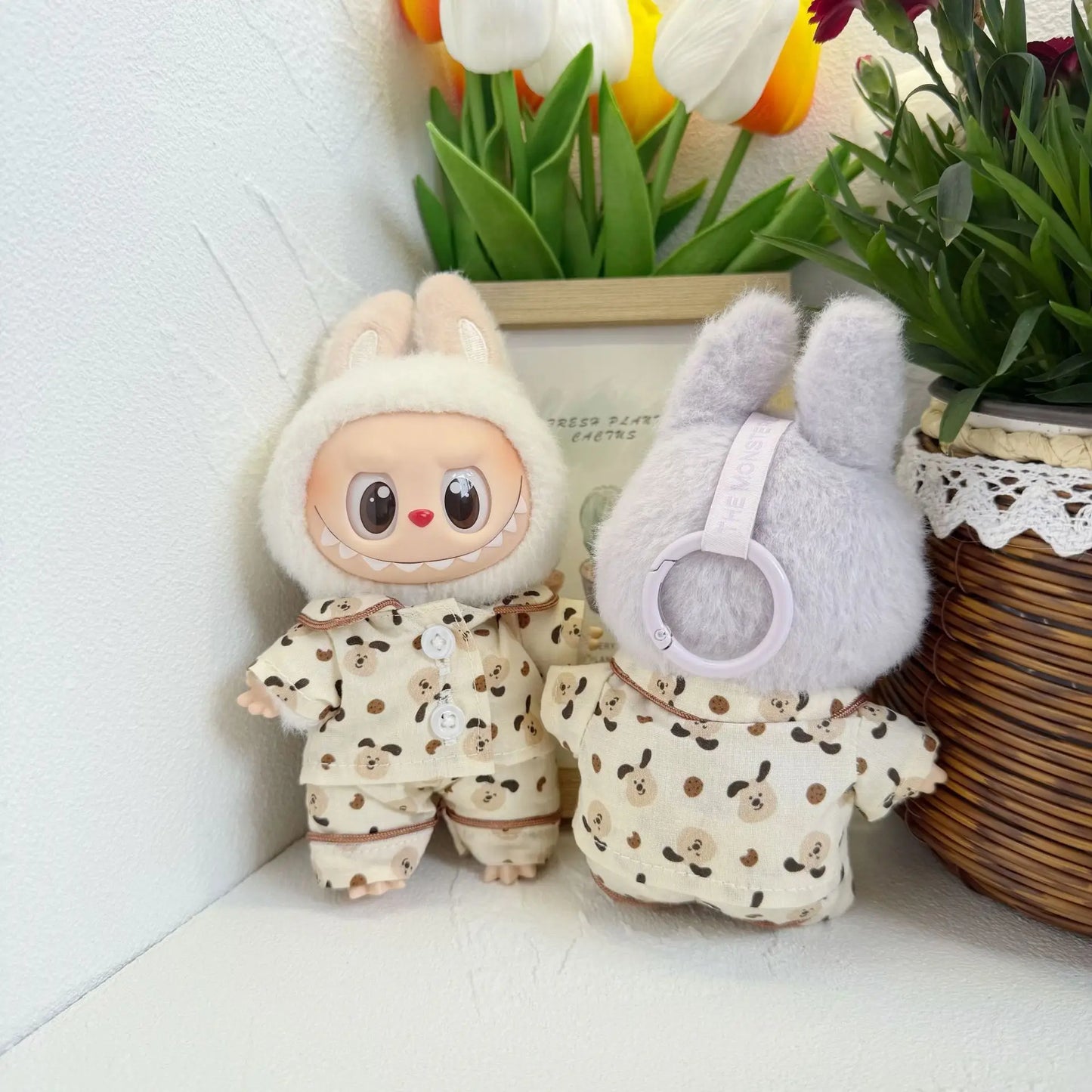17cm/38cm Plush Doll'S Clothes Outfit Accessories For Korea Kpop Exo Labubu Idol Spring Wild Autumn Pajama Set Clothing Gift