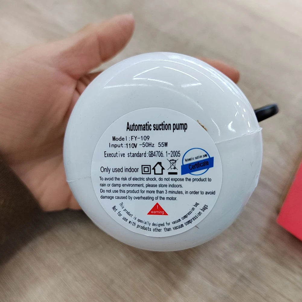 55W Vacuum Sealed Compression Bag Pump Electric Sealer Machine US/EU Labor-saving Compression Tool for Clothes Storage Bags