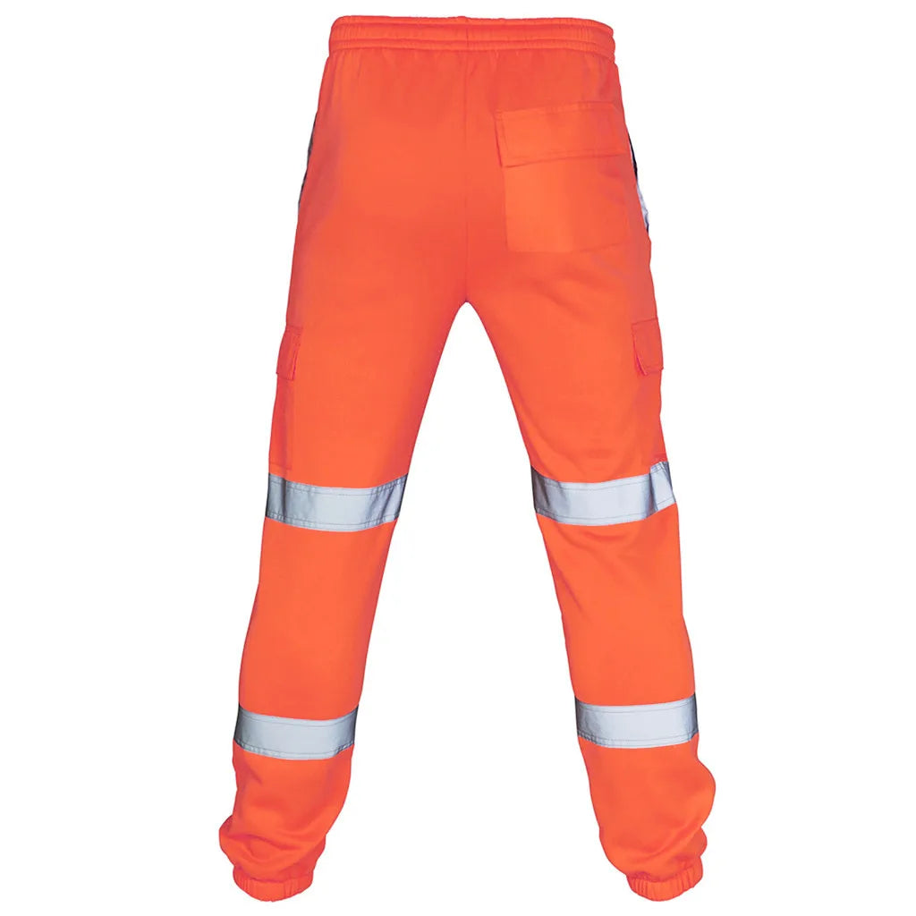 Men'S Reflective Overalls Multi-Pocket Training Sports Trousers Men Road Work High Visibility Overalls Casual Work Casual Pants