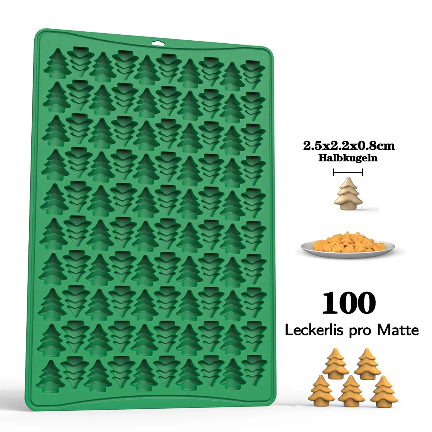 Creative Gingerbread Man Biscuit Mold 100 Hole Silicone Baking Biscuit Mold Mini Pet Dog Snack Biscuit DIY Chocolate Mold
