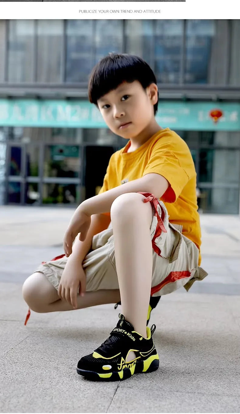 Kids Summer Shoes Kids Sandals Breathable Boys Sandals Soft Children's Shoes Outdoor Protecting Toes Beach Sandal Water Shoes