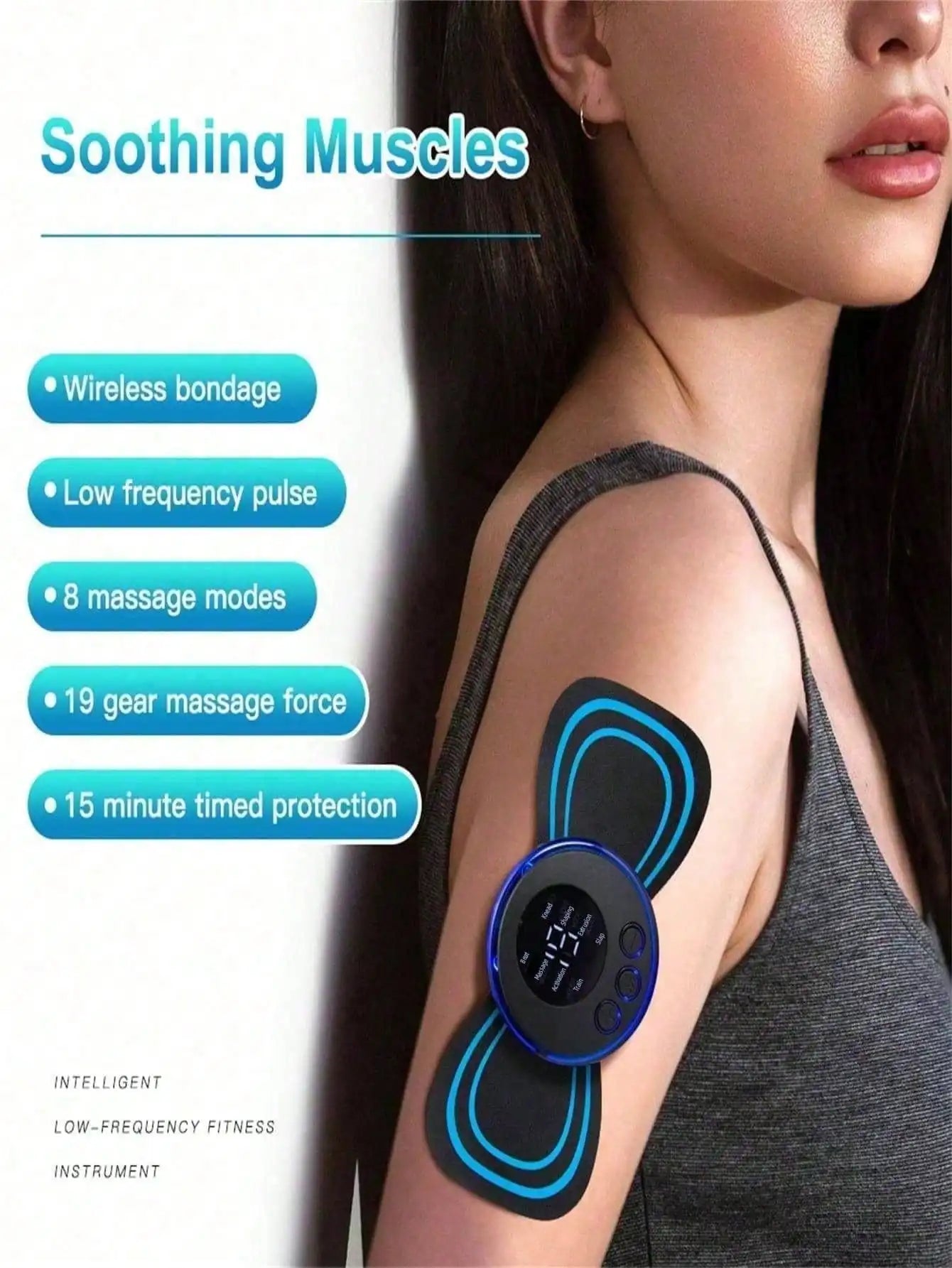 1pc Solid Color Electronic Body Massager