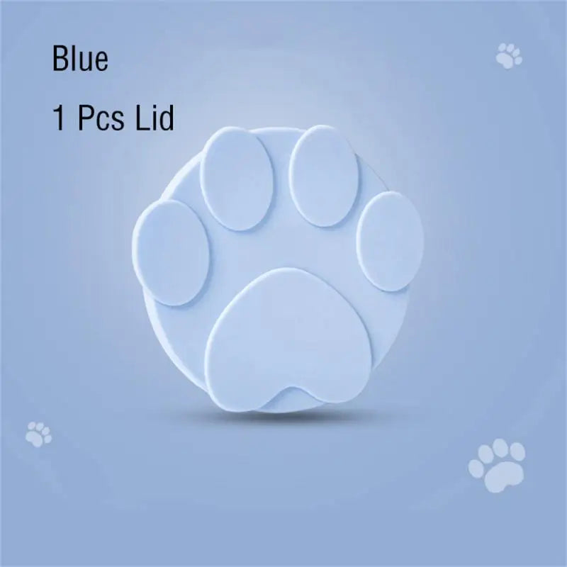 Portable Silicone Dog Cat Canned Lid 3-Ring Food Sealer Spoon Pet Food Cover Storage Fresh-keeping Lids Bowl Dog Accessories