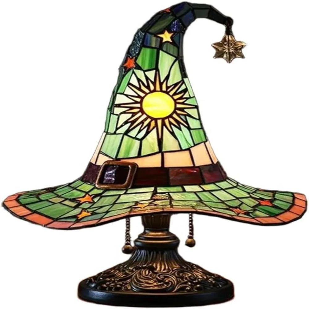 New Durable Stained Glass Cat Lamp Cats Stained Resin 3D Cute Tabletop Retro High Quality Pet Led Table Light Home Bedroom