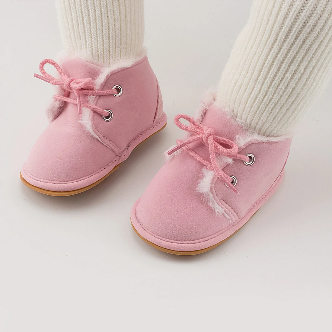 KIDSUN Winter Baby Snow Booties Warm Infant Boy Girl Toddler Shoes Rubber Sole Anti-slip Soft Newborn First Walkers Crib Shoes