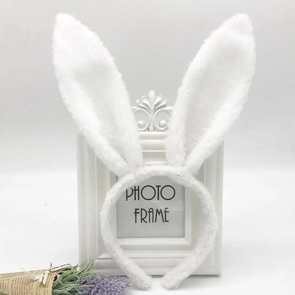 Cute Easter Bunny Ears Headband Women's Plush Lugs Hare Ears Hairband Girl Rabbit Ears Headwear Cosplay Costume Hair Accessories