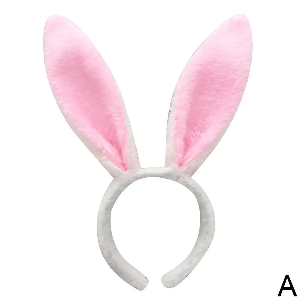 Cute Easter Bunny Ears Headband Women's Plush Lugs Hare Ears Hairband Girl Rabbit Ears Headwear Cosplay Costume Hair Accessories