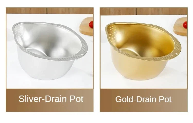 Rice Washer Strainer Bowl Stainless Steel 304 Rice Washing Bowl Rice Sieve Colander Fruit And Vegetable Strainer Kitchen Tools