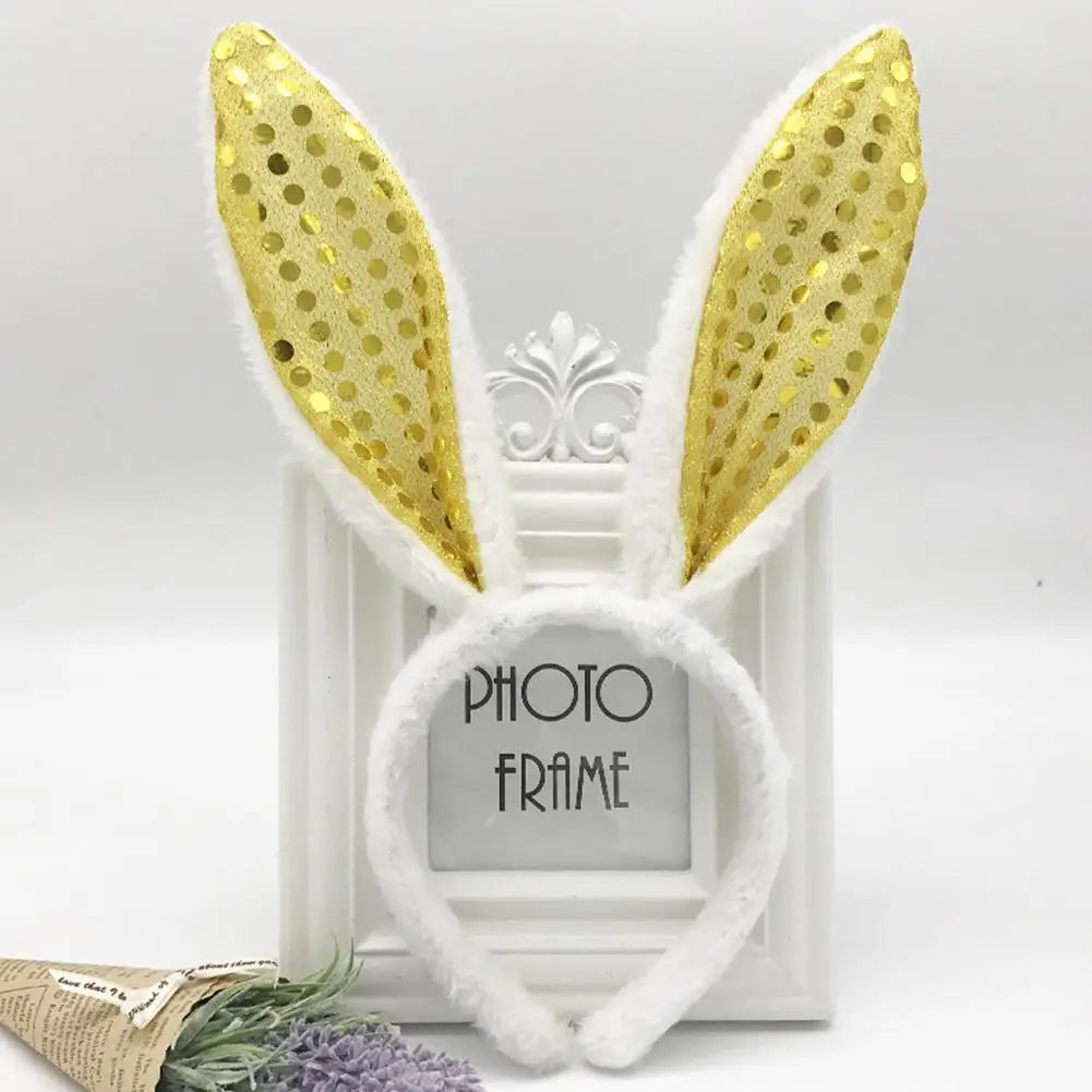 Cute Easter Bunny Ears Headband Women's Plush Lugs Hare Ears Hairband Girl Rabbit Ears Headwear Cosplay Costume Hair Accessories