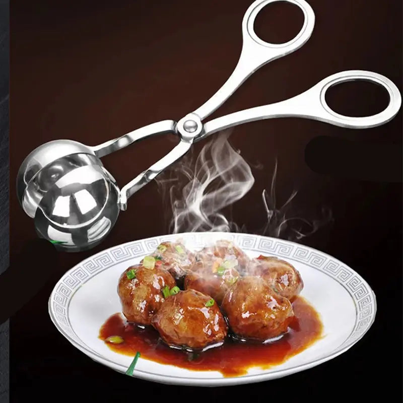 1 Set Of Meatball Maker Fish Ball Shrimp Ball Round Rice Ball Maker Stainless Steel Easy To Clean Kitchen Gadgets