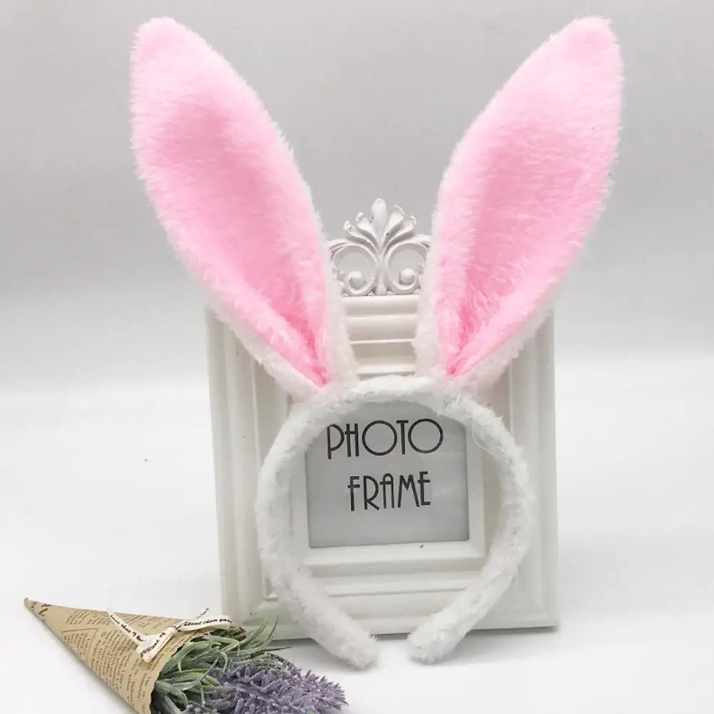 Cute Easter Bunny Ears Headband Women's Plush Lugs Hare Ears Hairband Girl Rabbit Ears Headwear Cosplay Costume Hair Accessories
