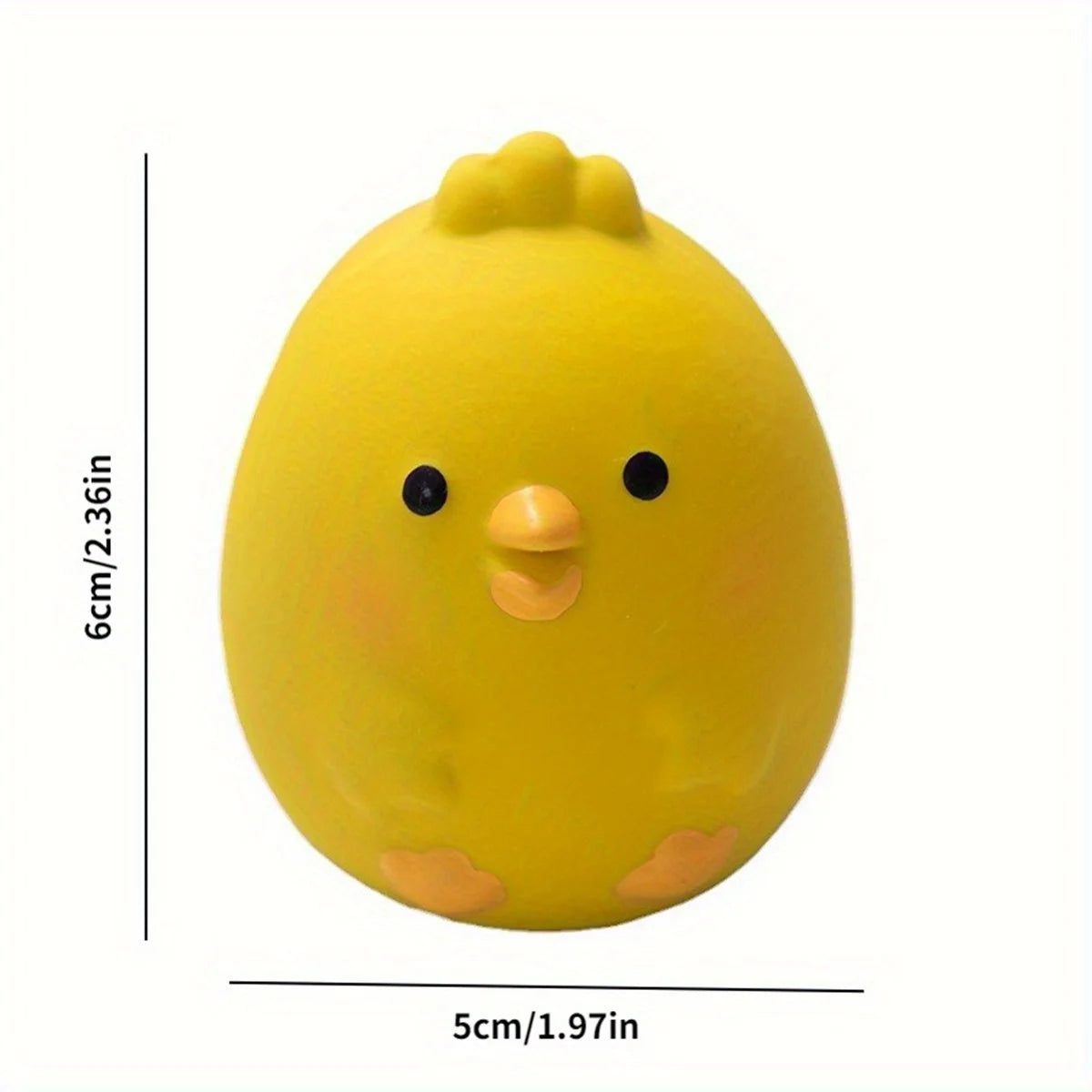 1pc Dog Sounding Toy with Cartoon Little Yellow Chicken Design, Pet Durable Latex Chew Teeth Grinding with Squeaky Dog Toy Ball