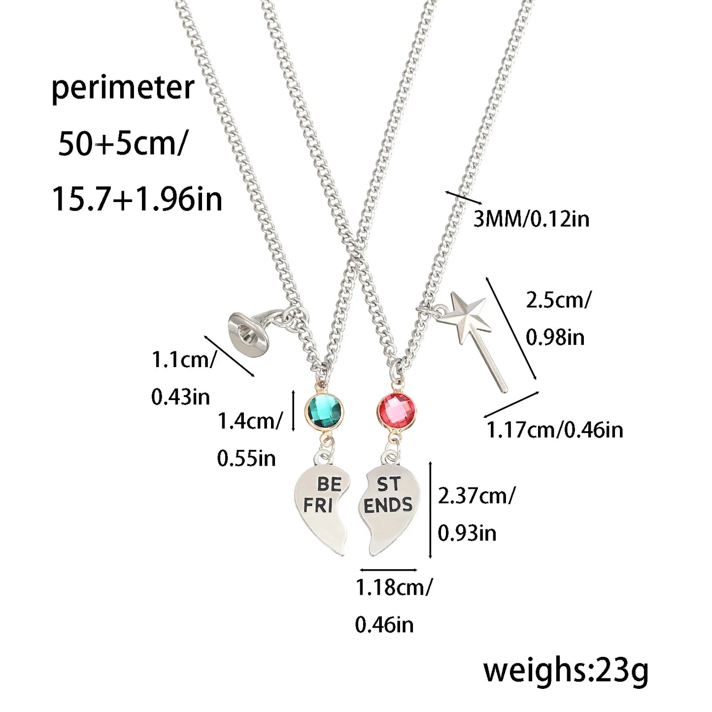 Wicked the musical Charm Necklace For Women Men Magic Wand Witch Hat Pendant Matching Couples Valentine's Day Gifts Jewelry