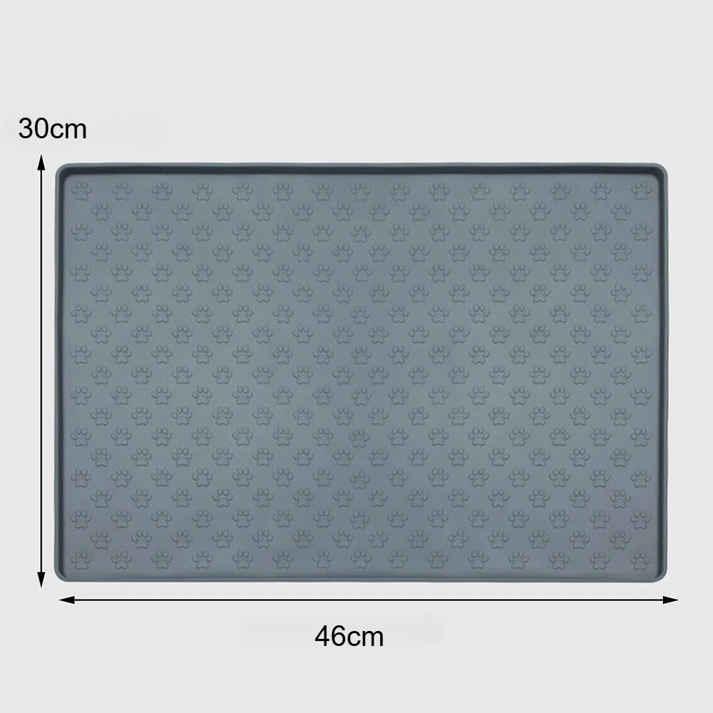 1PC Pet Silicone Eating Mat Paw Print Modeling Leak-Proof Spill-Proof Easy To Clean Cat And Dog Pet Mat.