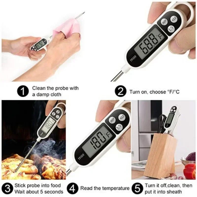 Food Thermometer Kitchen Water Oil Thermometer for Meat Cooking Food Probe BBQ Electronic Oven Kitchen Tools