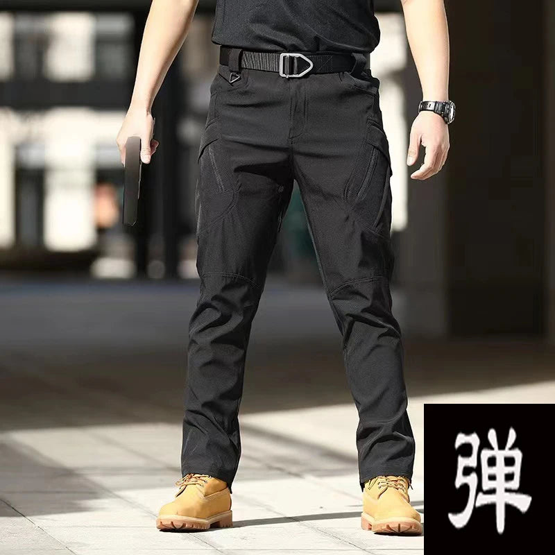 Men's Spring Autumn City Cargo Elastic Pants Trekking Hiking Camping Climbing Running Sports Cycling Work Outdoor Trousers