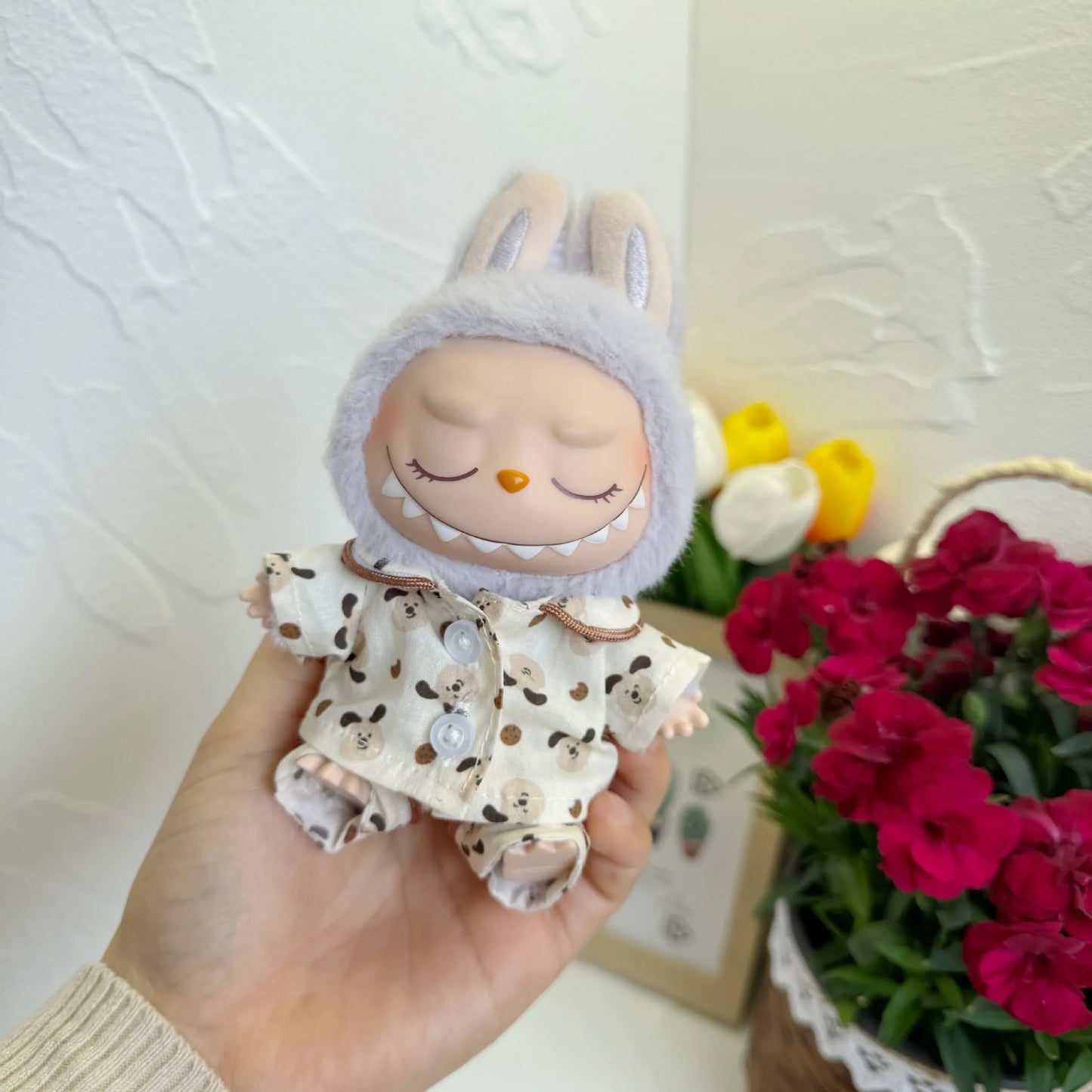 17cm/38cm Plush Doll'S Clothes Outfit Accessories For Korea Kpop Exo Labubu Idol Spring Wild Autumn Pajama Set Clothing Gift