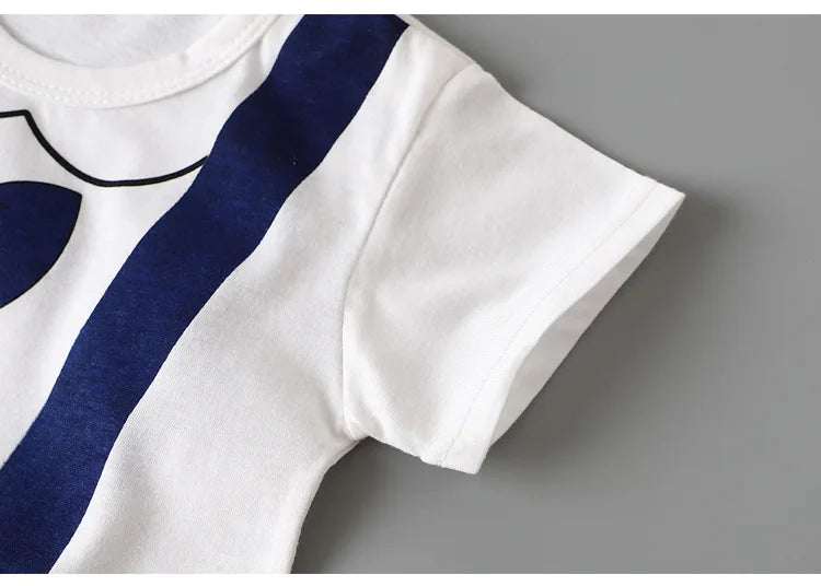 Baby Boys Thin Rompers Baby Girls Short Sleeve Bodysuit Newborn Infants Jumpsuit for Summer New Korean Style Costume