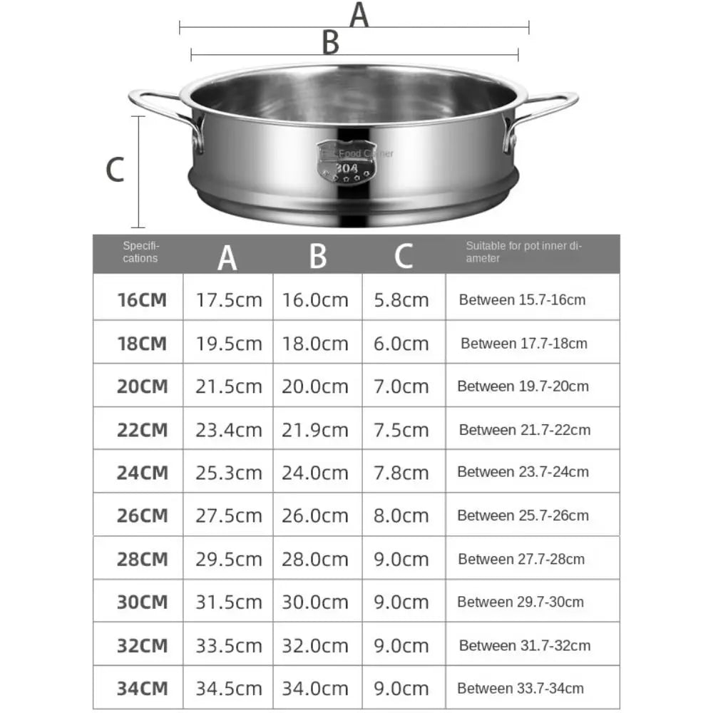 New 304 Stainless Steel Steamer Basket with Double Ear Kitchen Cooking Tool Pot Steaming Grid Generic Multifunction Steam Rack