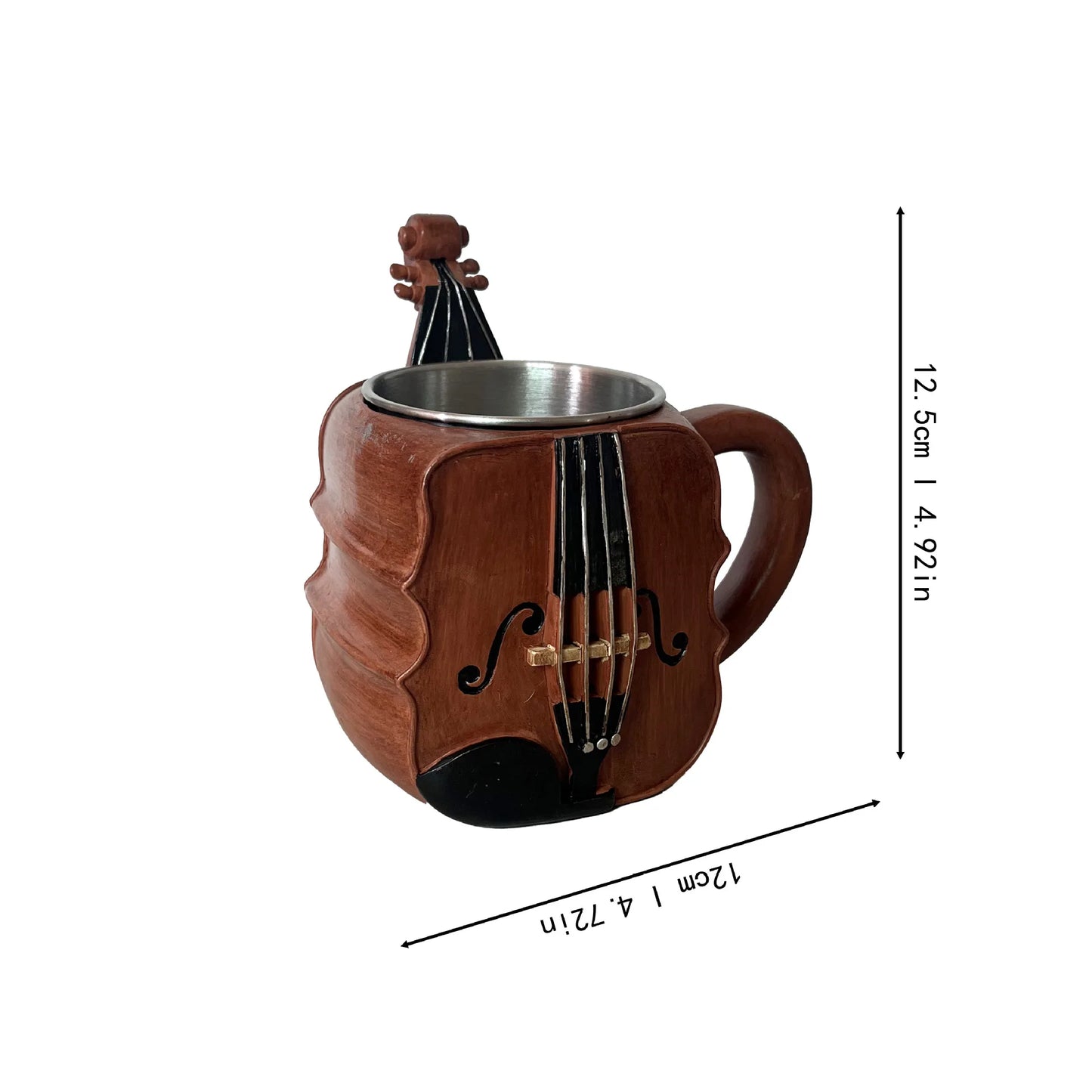 Creative Musical Instrument Coffee Cup Funny Guitar Pattern Mug Summer And Winter Drink Cup Music Lovers Holiday Gifts