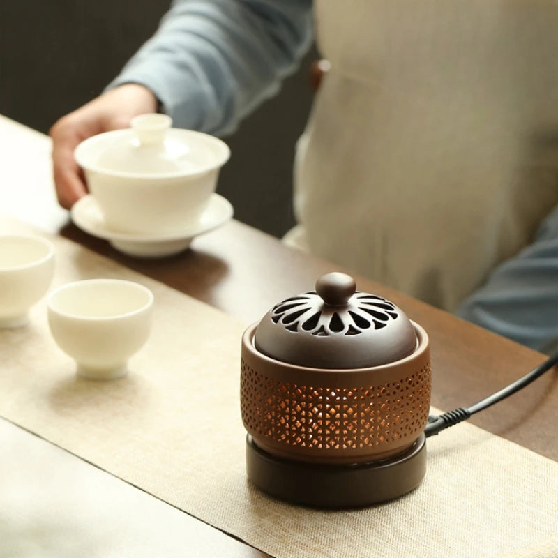 Timed Temperature Regulation Heating Electronic Aromatherapy Stove Home Interior/study/office/tea Room/hotel Seal Incense Tools