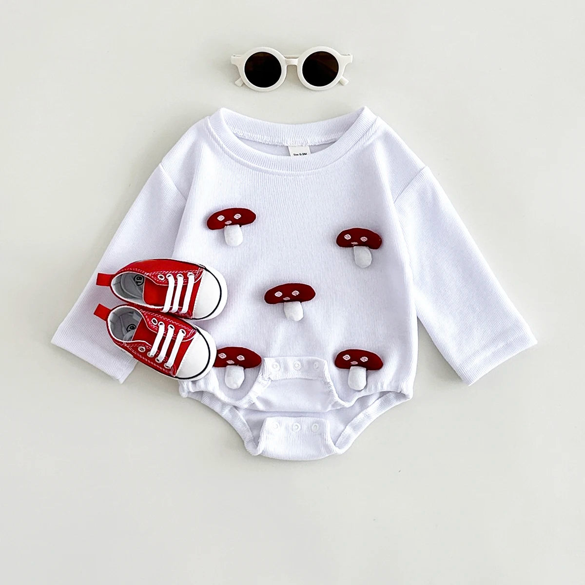 Infant Baby Dreieck Blase Strampler Jungen Mädchen Baby Herbst Sweatshirt Body Cartoon Ente/Pilz Nette Neugeborene Kleidung