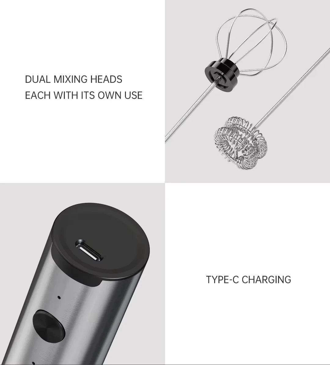 Wireless Electric Mini Milk Frother Coffee Whisk Portable Egg Beater Blender Kitchen Cooking Stirrer Cappuccino Coffee Maker
