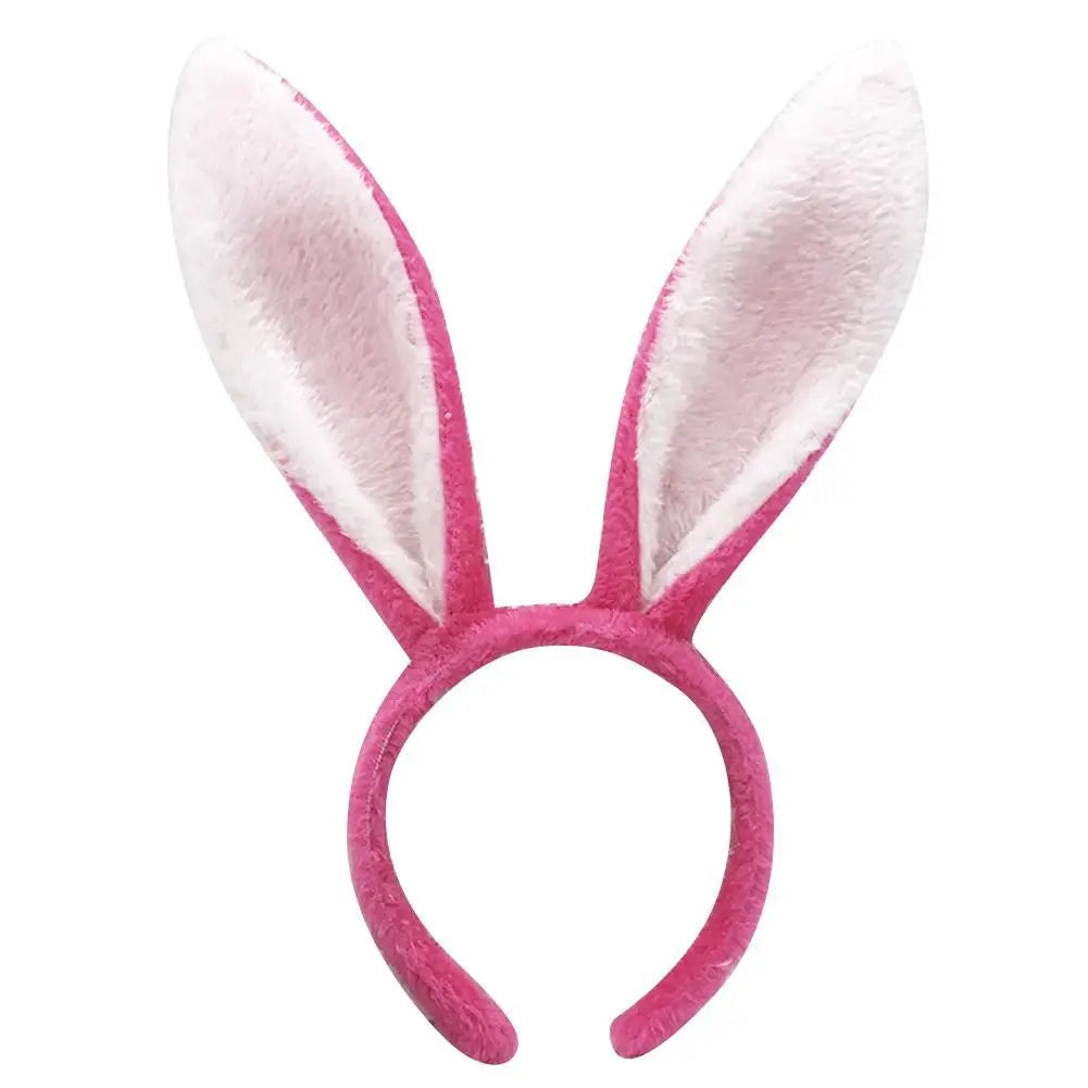 Cute Easter Bunny Ears Headband Women's Plush Lugs Hare Ears Hairband Girl Rabbit Ears Headwear Cosplay Costume Hair Accessories