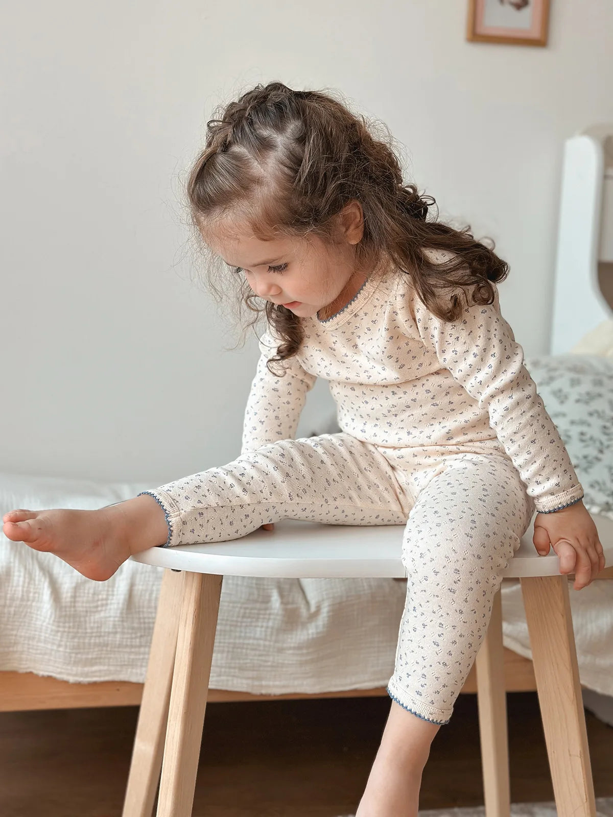 1-6T Toddler Kid Baby Girl Clothes Set Summer 100% Cotton Long Sleeve T Shirt Top Pant Suit Homewear Stretch 2pcs Pajamas Set