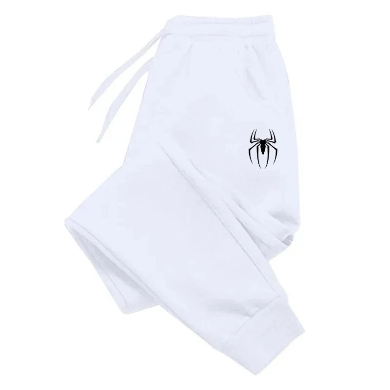 New Four Seasons Men's Sports Pants Spider Jogging Pants Men's Autumn/Winter Daily Casual Pull Rope Pants