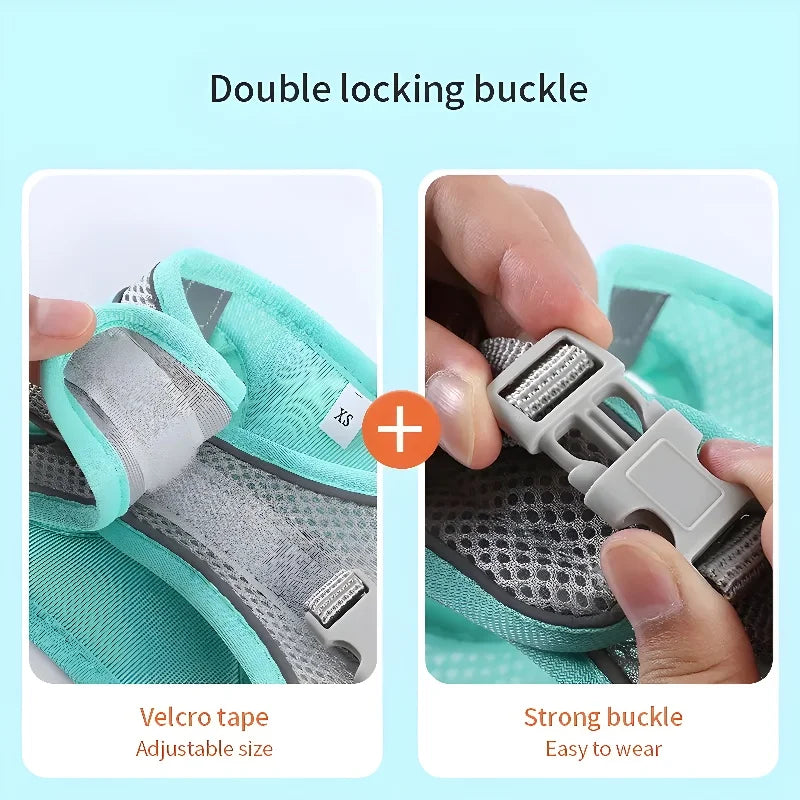 Pet dog Harness Leash Set for Small Dogs Adjustable Puppy Harness Vest French Bulldog Chihuahua dog harness and leash set puppy