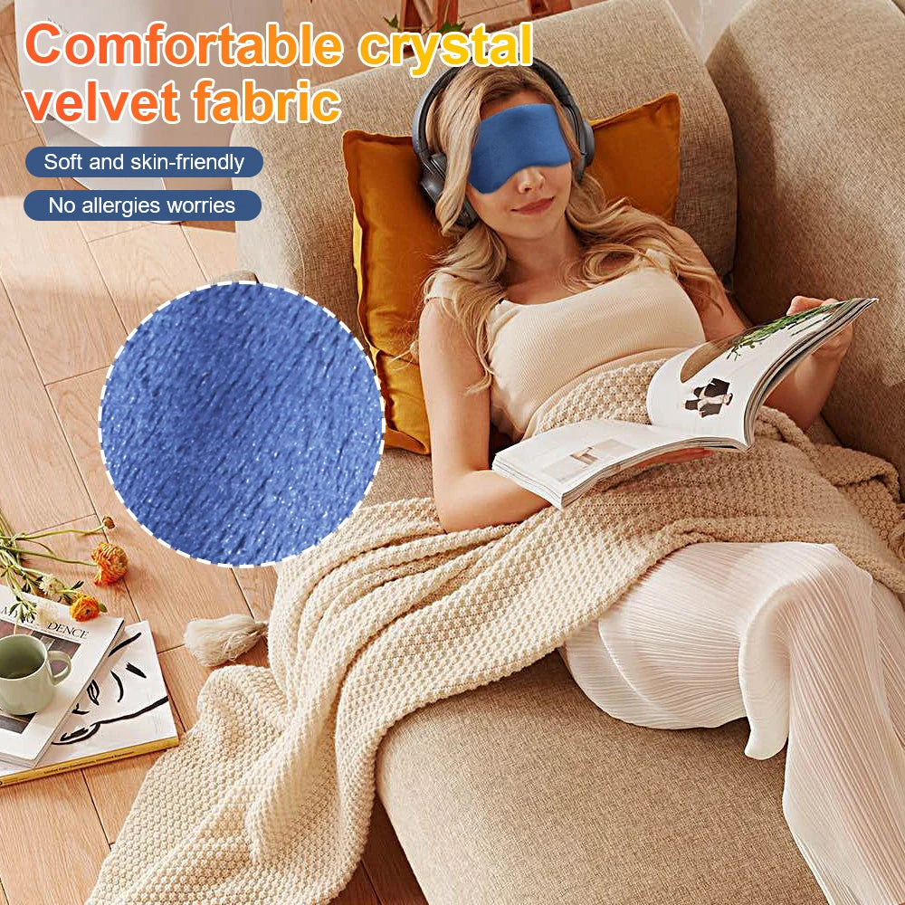 USB Eye Massager Heated Eye Shade Relieve Eye Fatiuge Remove Dark Circles Hot Eye Cover for Night Sleep Travel Office Eye Mask