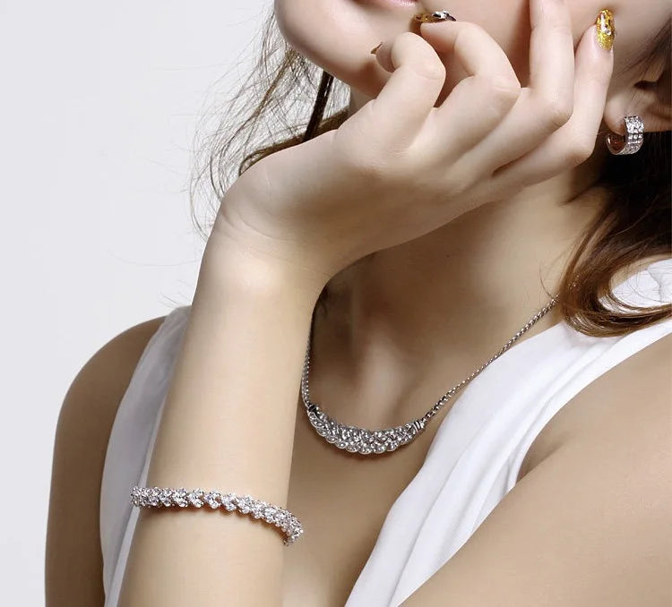 100% Solid Silver 925 Lab Diamonds Simulated Moissanite Bracelets for Women Girls Wedding Cocktail Party Fine Jewelry