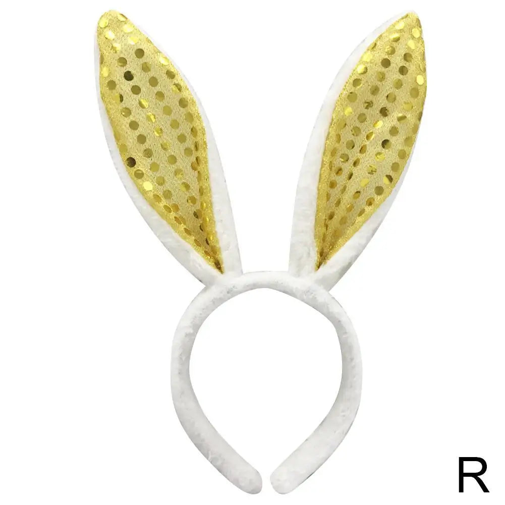 Cute Easter Bunny Ears Headband Women's Plush Lugs Hare Ears Hairband Girl Rabbit Ears Headwear Cosplay Costume Hair Accessories
