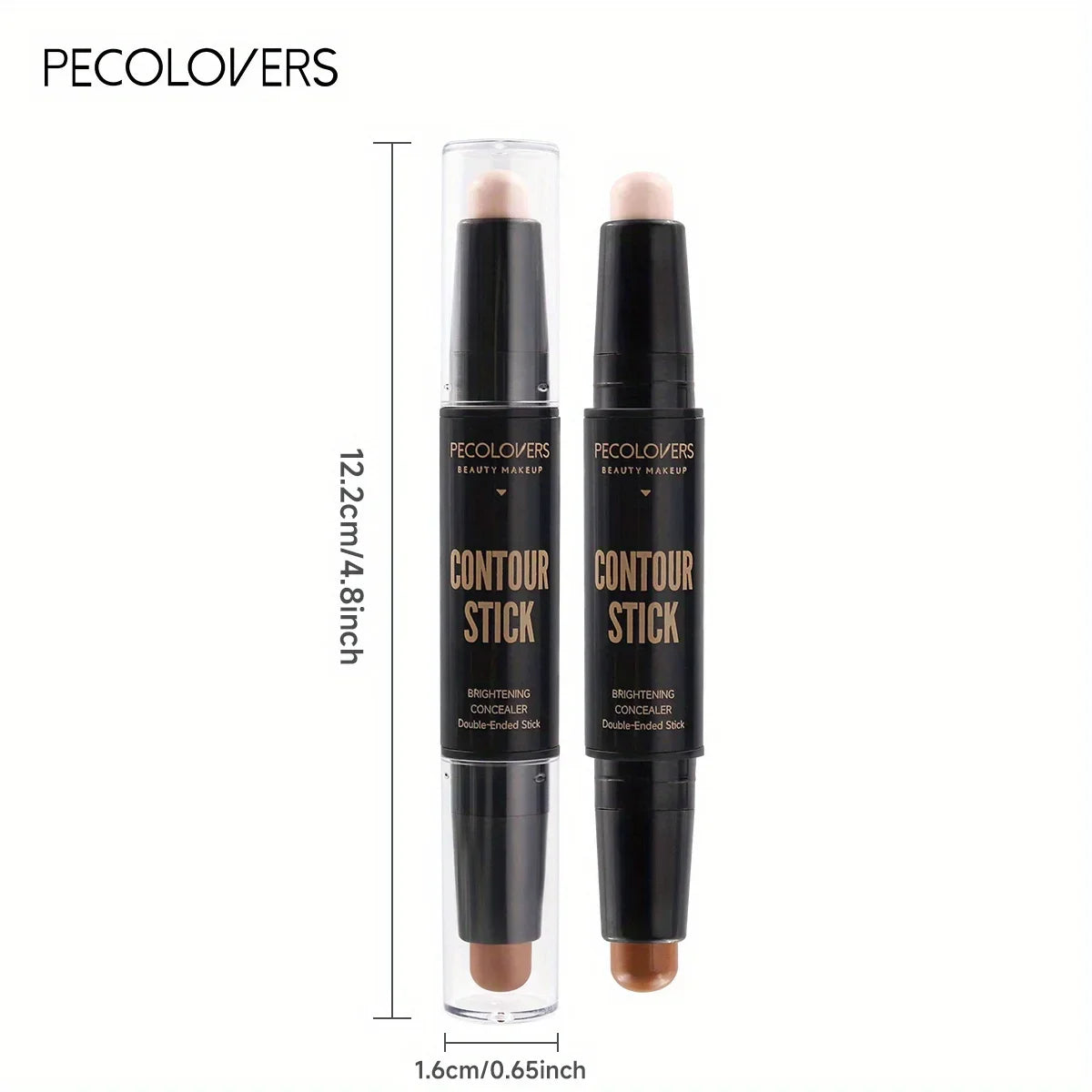 Doppelkopf-Highlight-Stift, Gesichts-Make-up, flüssiges, wasserdichtes Contouring-Foundation, Kontur-Make-up, Concealer-Stick, Bleistift, Kosmetik