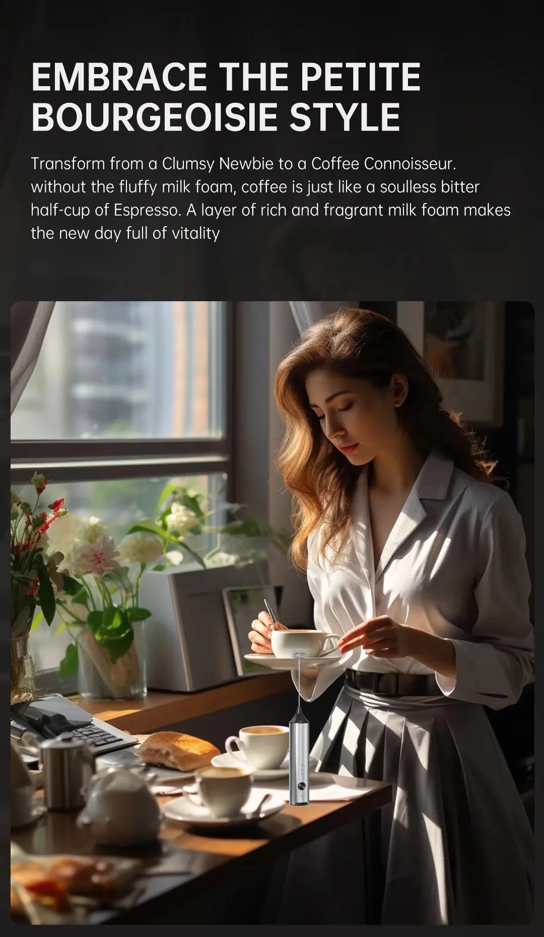 Wireless Electric Mini Milk Frother Coffee Whisk Portable Egg Beater Blender Kitchen Cooking Stirrer Cappuccino Coffee Maker