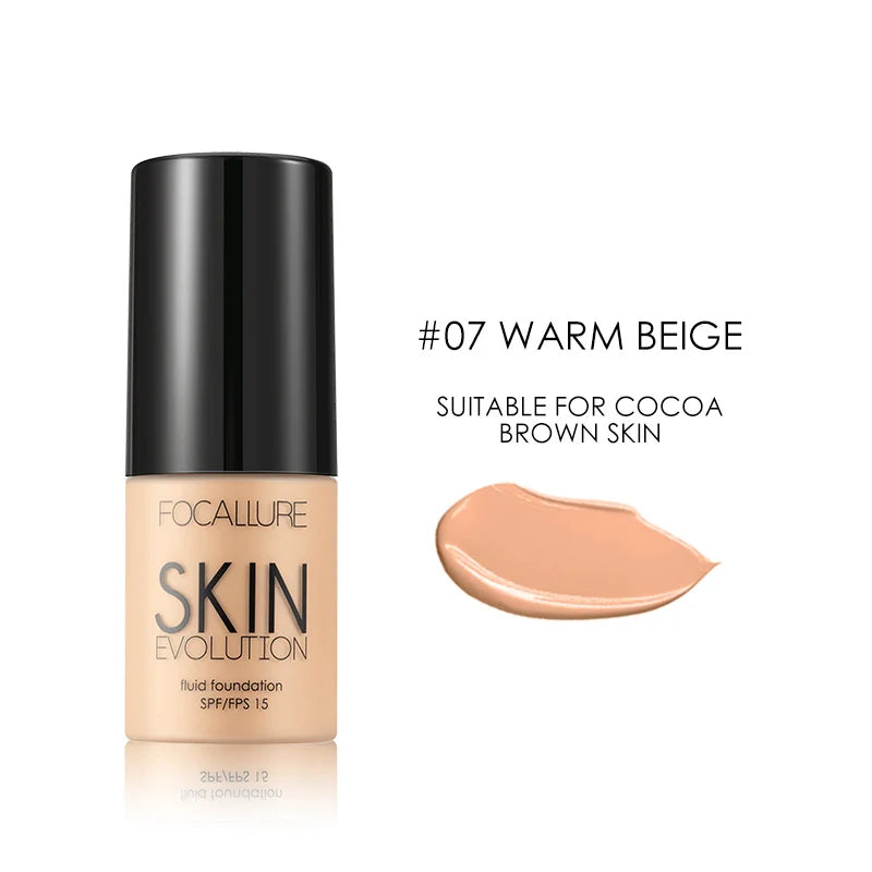 Focallure 8 Colors Face Foundation Makeup Base Liquid Foundation Cream Full Coverage Concealer Moisturizing Face Make Up