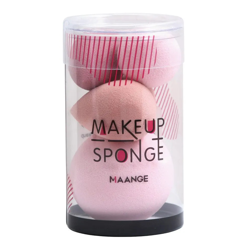 Maange 5 PCs Mini Cosmetic Egg Wet and Dry Dual Use Foam Large Powder Puff Makeup Tools