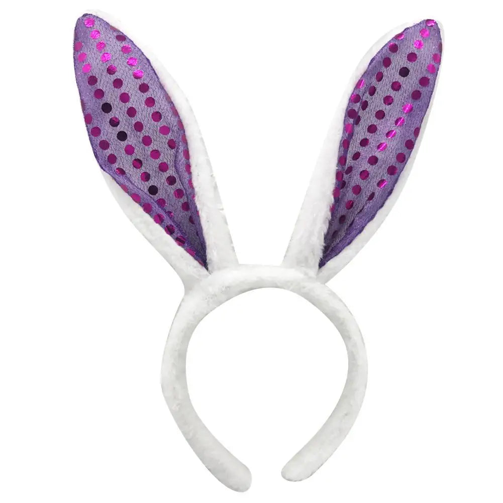 Cute Easter Bunny Ears Headband Women's Plush Lugs Hare Ears Hairband Girl Rabbit Ears Headwear Cosplay Costume Hair Accessories