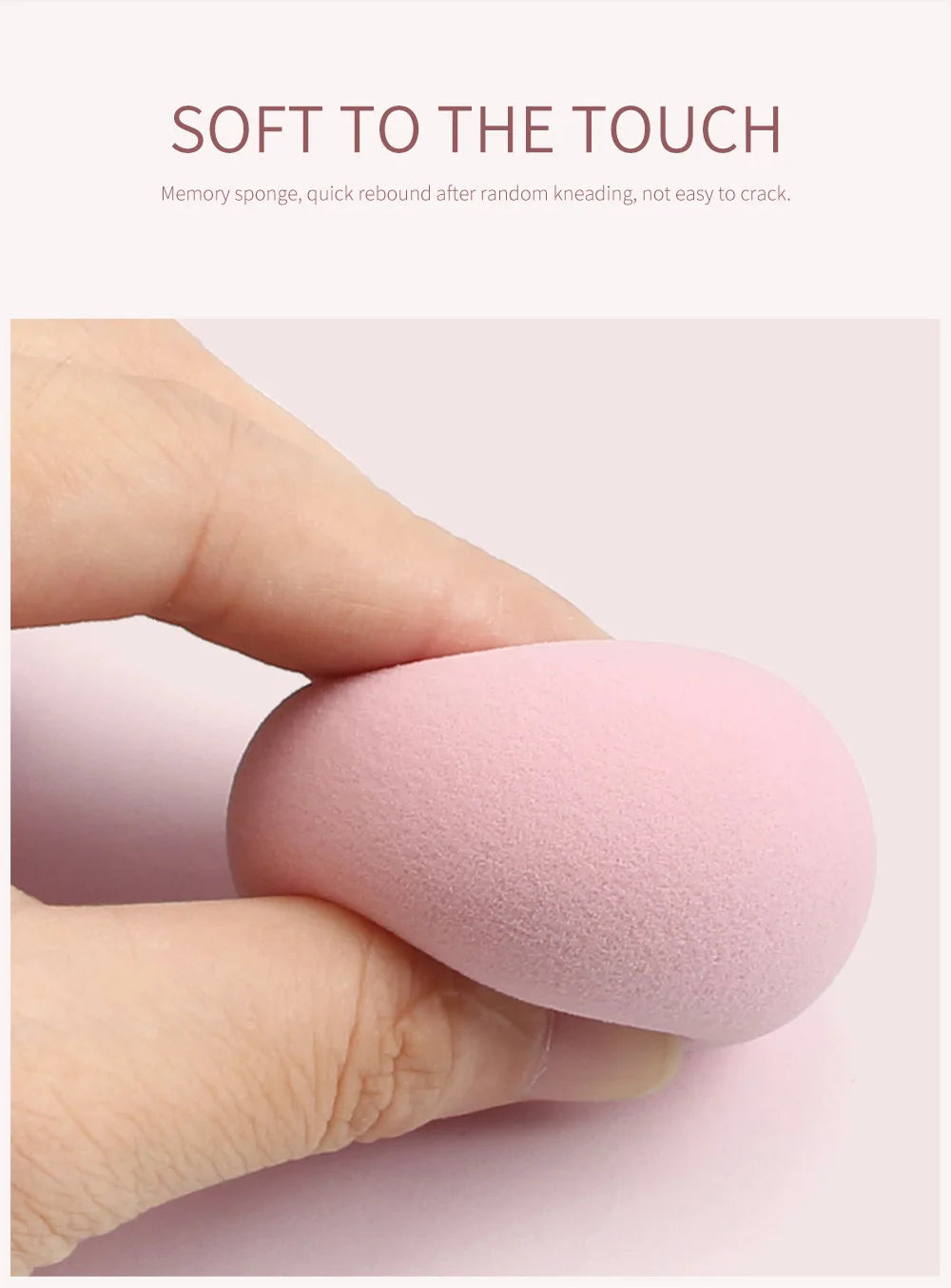 Maange 5 PCs Mini Cosmetic Egg Wet and Dry Dual Use Foam Large Powder Puff Makeup Tools
