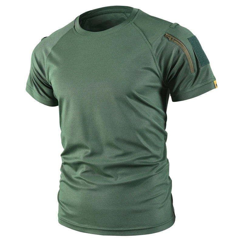 Men's Quick Dry Pullover Embroidered Shirts Summer Oversized Breathable Clothes Elastic Plain Camping Hiking Climbing T-shirts