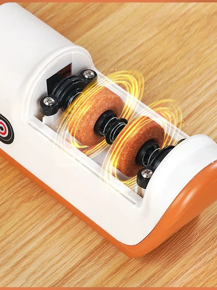 Electric Knife Sharpener Multifunctional Automatic Professional Small Knife Sharpener Kitchen Quick Sharpening Non-slip Tools