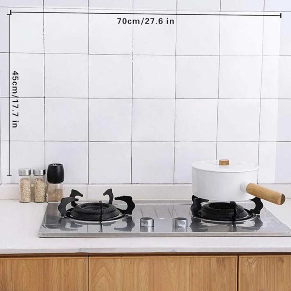 Oil Proof Wall Stickers Plastic Transparent Waterproof Heat-resistant Self Adhesive Film Wall Paper for Kitchen Home Decoration