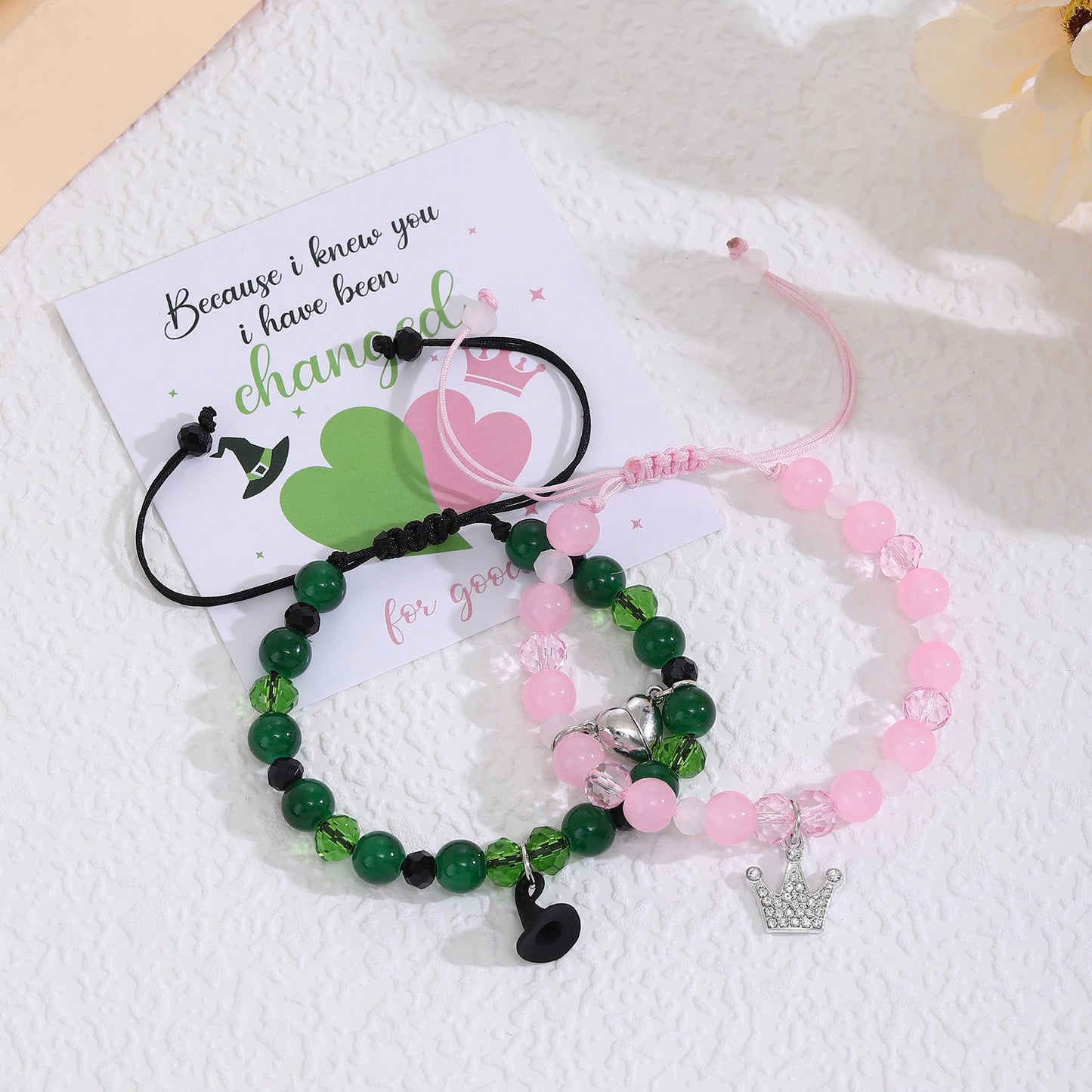 Wicked the musical Charm Necklace For Women Men Magic Wand Witch Hat Pendant Matching Couples Valentine's Day Gifts Jewelry