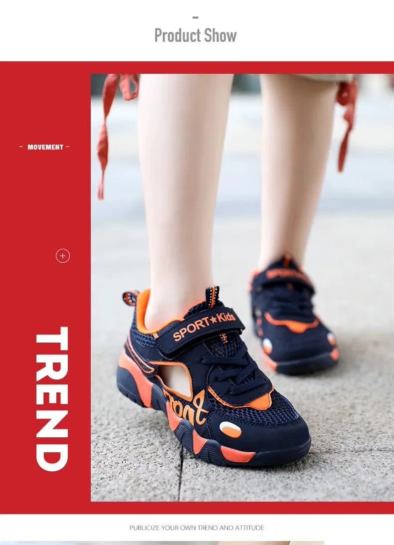Kids Summer Shoes Kids Sandals Breathable Boys Sandals Soft Children's Shoes Outdoor Protecting Toes Beach Sandal Water Shoes