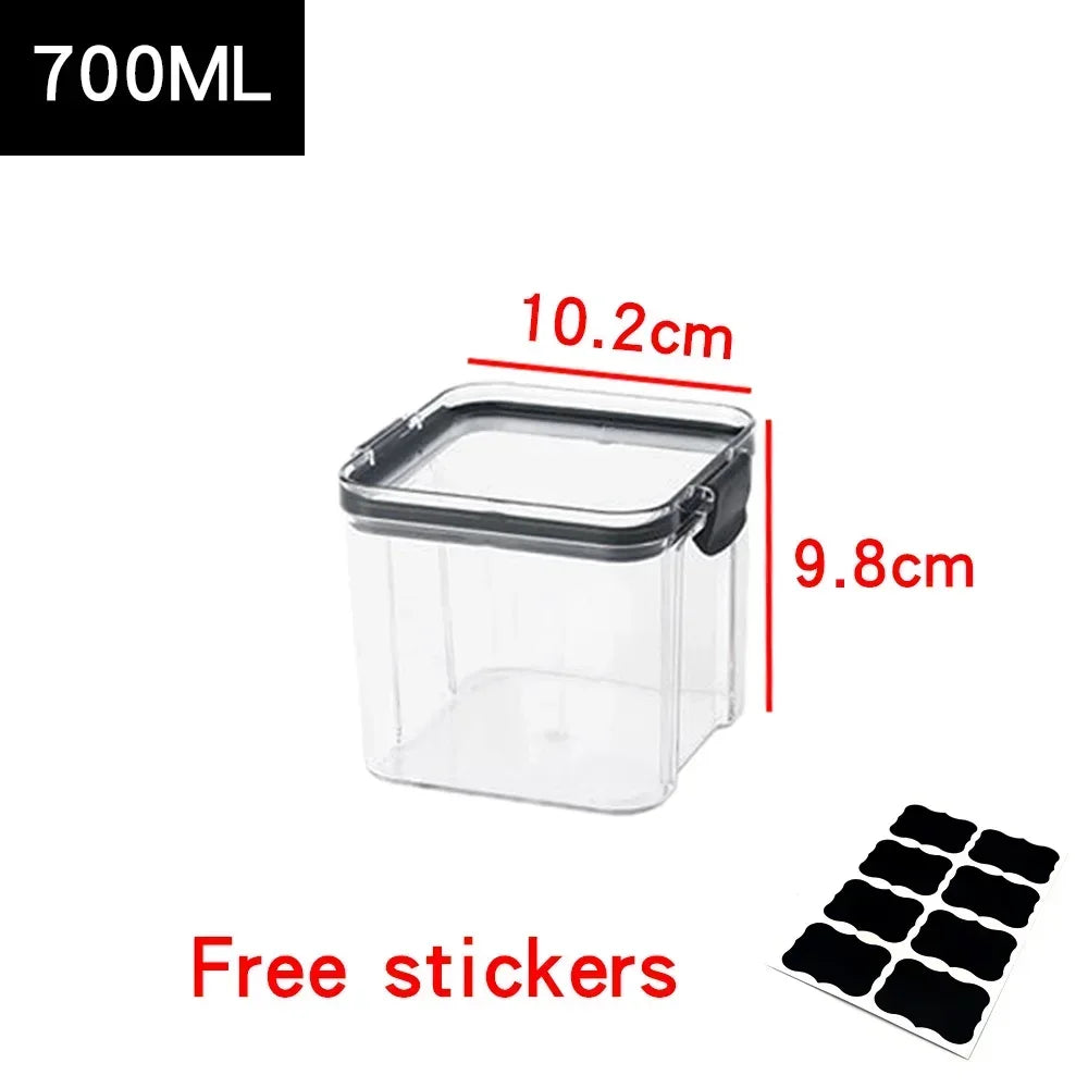 Food Storage Containers Kitchen Storage Organization Kitchen Storage Box Ducts jars for Kitchen PET Food container Box Lid