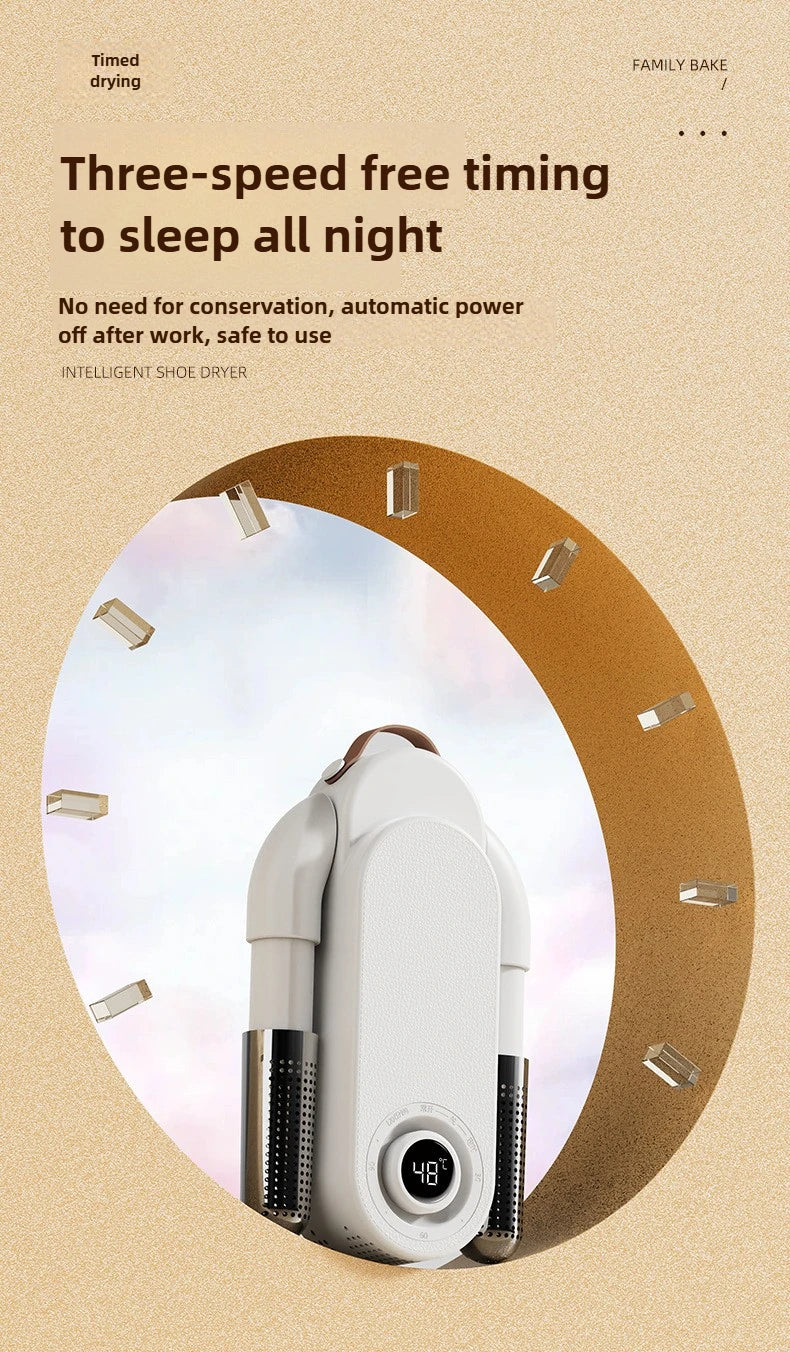 Electric Shoes Dryer Portable Foldable Smart Heater Deodorizer Dehumidifier Shoe Drying Machine Foot Warmer Appliances 220v