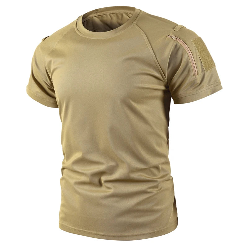 Men's Quick Dry Pullover Embroidered Shirts Summer Oversized Breathable Clothes Elastic Plain Camping Hiking Climbing T-shirts
